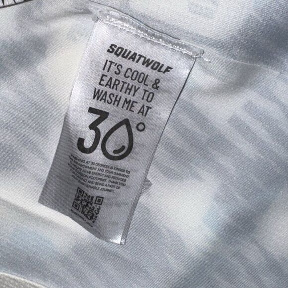 SquatWolf Lab360 TDry Pro Tee Future Glitch White Black Blue Shirt Men’s Large - Picture 4 of 6